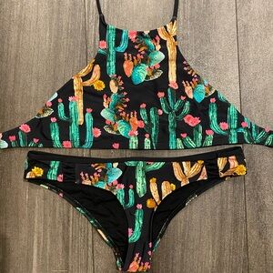 Cactus Print Bikini Set